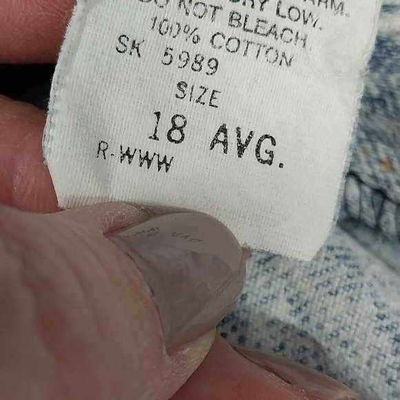 2825 Vintage Size 18 Congo Trader Stonewashed Denim Jeans - Picture 9 of 9